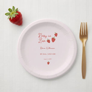 Assiettes En Carton Douche Mariage Amour Sucrée Rose Fraise