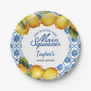 Assiettes En Carton Douche nuptiale au citron