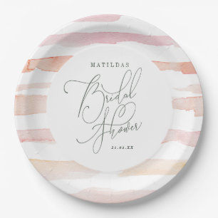 Assiettes En Carton Douche nuptiale florale