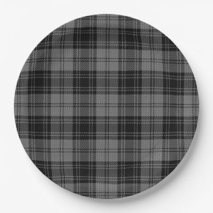 Assiettes En Carton Douglas grey Tartan