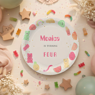 Assiettes En Carton Doux anniversaire bonbons gummi kawaii