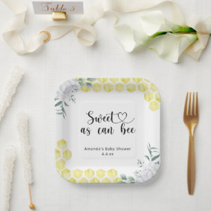 Assiettes En Carton Doux comme peut l'être une abeille - 