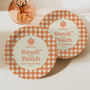 Assiettes En Carton Doux comme une fête d'anniversaire rose orange fru