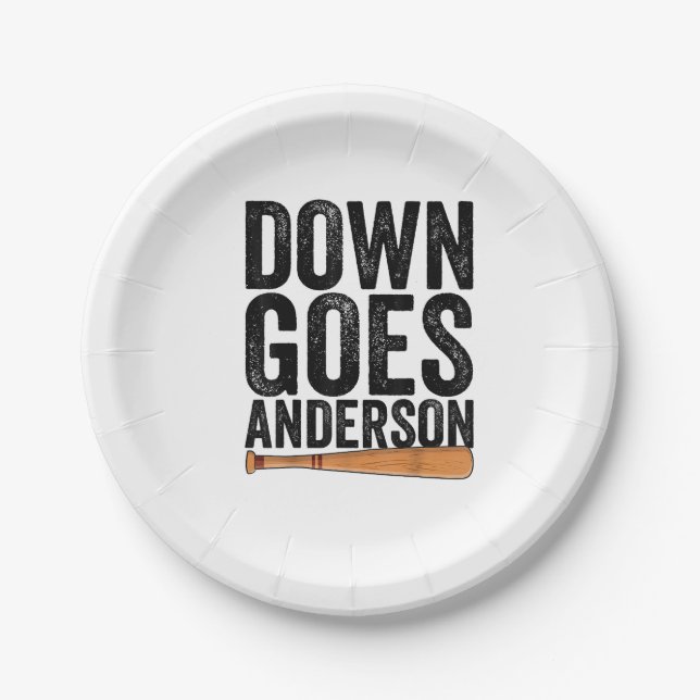 Assiettes En Carton DOWN GOLF ANDERSON FUNNY BASEBALL cadeau ANDERSON (Devant)