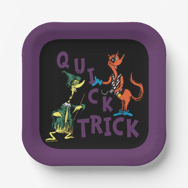 Assiettes En Carton Dr Seuss | Graphique d'Halloween en raccourci (Recto)