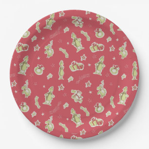 Assiettes En Carton Dr Seuss Grinch Motif de Noël rouge