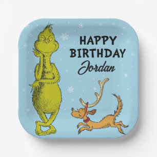 Assiettes En Carton Dr Seuss Grinch Winter Birday