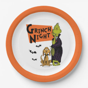 Assiettes En Carton Dr Seuss Hallowen Grinch Night Graphic