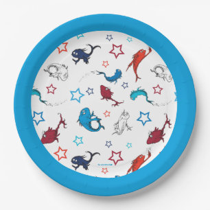 Assiettes En Carton Dr. Seuss Motif d'étoiles d'un poisson deux pois