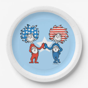 Assiettes En Carton Dr Seuss Une chose Deux graphiques patriotiques