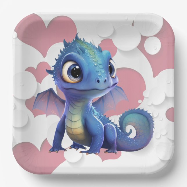 Assiettes en carton dragon (Recto)