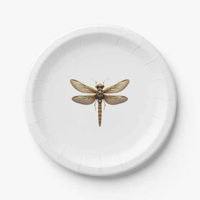 Assiettes En Carton Dragonfly Animal Art Graphic Dragonfly (Devant)
