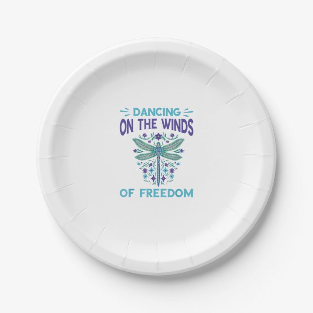 Assiettes En Carton Dragonfly Dancing On The Winds Dragonfly Lovers Dr (Devant)