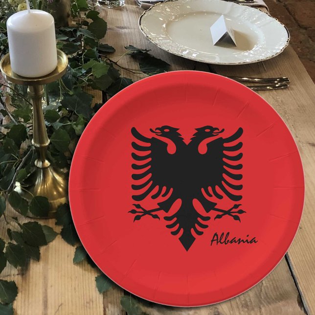 Assiettes En Carton Drapeau albanais & patriotes du parti albanais /sp (Créateur téléchargé)