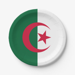Assiettes En Carton Drapeau algérien