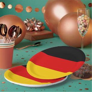 Assiettes En Carton Drapeau allemand