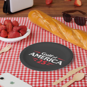 Assiettes En Carton Drapeau américain patriotique du golfe d'Amérique