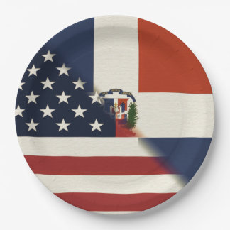 Assiettes En Carton Drapeau Amérique République Dominicaine | US D.R.
