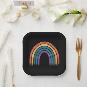 Assiettes En Carton Drapeau arc-en-ciel LGBTQ Fierté gay Sensibilisati