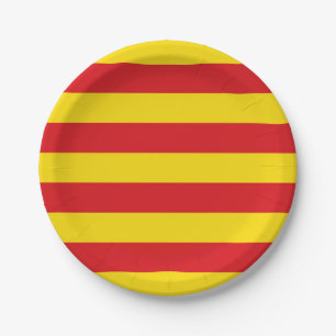 Assiettes En Carton Drapeau catalan