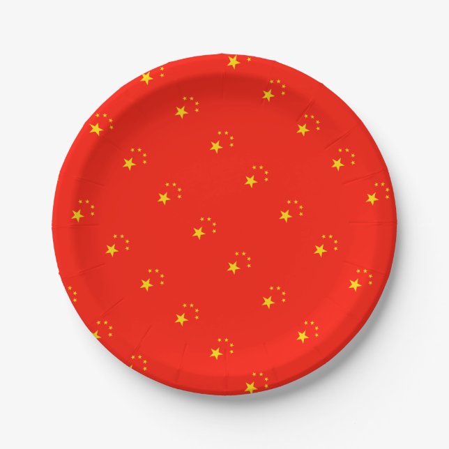 Assiettes En Carton Drapeau Chine - Haute qualité (Devant)