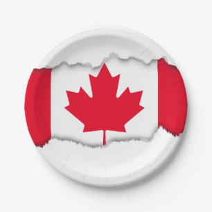 Assiettes En Carton Drapeau classique du Canada