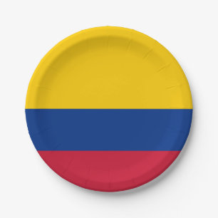 Assiettes En Carton Drapeau Colombie