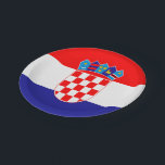 Assiettes En Carton Drapeau croate<br><div class="desc">Drapeau de la Croatie,  motif patriotique</div>