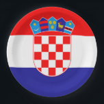 Assiettes En Carton Drapeau Croatie<br><div class="desc">Drapeau Croatie</div>
