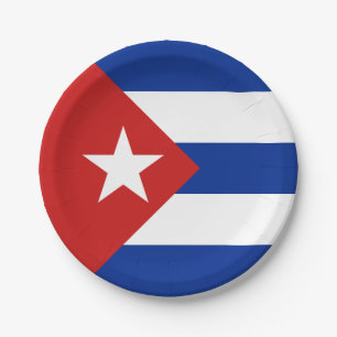 Assiettes En Carton Drapeau Cuba