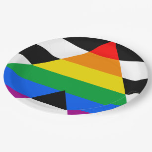 Assiettes En Carton Drapeau d'allié LGBTQ+
