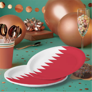 Assiettes En Carton Drapeau de Bahreïn