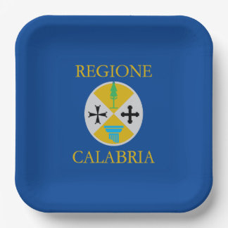 Assiettes En Carton Drapeau de Calabre (Italie)