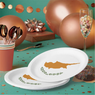 Assiettes En Carton Drapeau de Chypre
