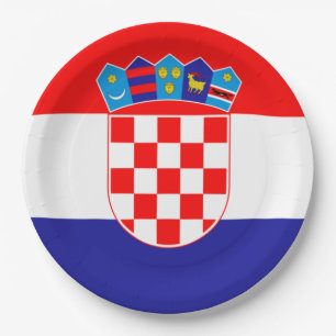 Assiettes En Carton Drapeau de Croatie
