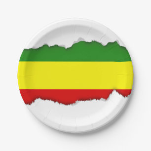 Assiettes En Carton Drapeau de fierté de Rastafarian