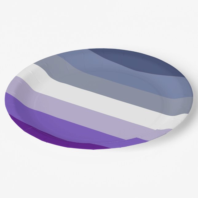 Assiettes En Carton Drapeau de fierté lesbienne Butch (Angle)