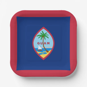 Assiettes En Carton Drapeau de Guam