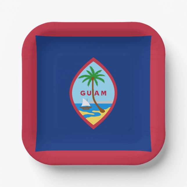 Assiettes En Carton Drapeau de Guam (Recto)