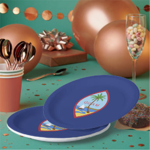 Assiettes En Carton Drapeau de Guam