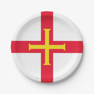 Assiettes En Carton Drapeau de Guernsey