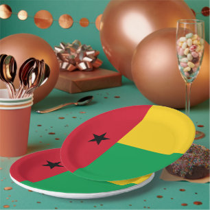 Assiettes En Carton Drapeau de Guinée-Bissau
