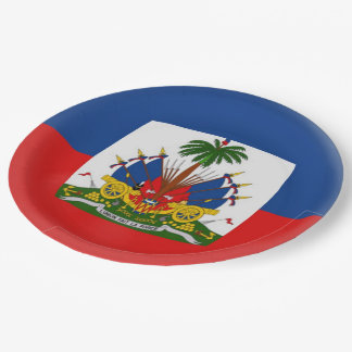 Assiettes En Carton Drapeau de haïtien du Haïti
