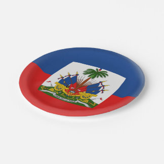 Assiettes En Carton Drapeau de haïtien du Haïti