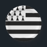 Assiettes En Carton Drapeau de la Bretagne (Gwenn-ha-du) Plaque de pap<br><div class="desc">Drapeau de la Bretagne (Gwenn-ha-du) Plaque de papier</div>