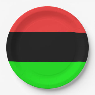Assiettes En Carton Drapeau de la diaspora afro-américaine