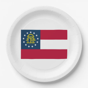 Assiettes En Carton Drapeau de la Géorgie (État américain)