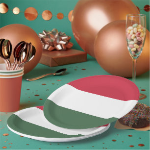 Assiettes En Carton drapeau de la Hongrie