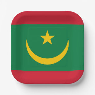 Assiettes En Carton Drapeau de la Mauritanie