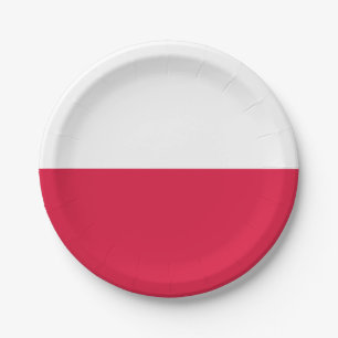 Assiettes En Carton Drapeau de la Pologne